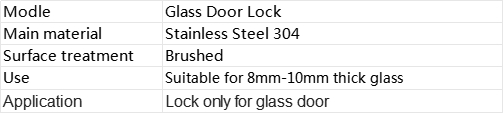 shower glass door lock