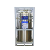 450L উল্লম্ব ক্রায়োজেনিক নাইট্রোজেন দেবার তরল নাইট্রোজেন ক্রায়োজেনিক ট্যাঙ্ক
