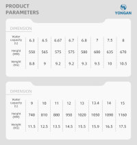 140MM 2-15L ISO Tped High Pressure Vessel Seamless Steel Mixed Gas Cylinder