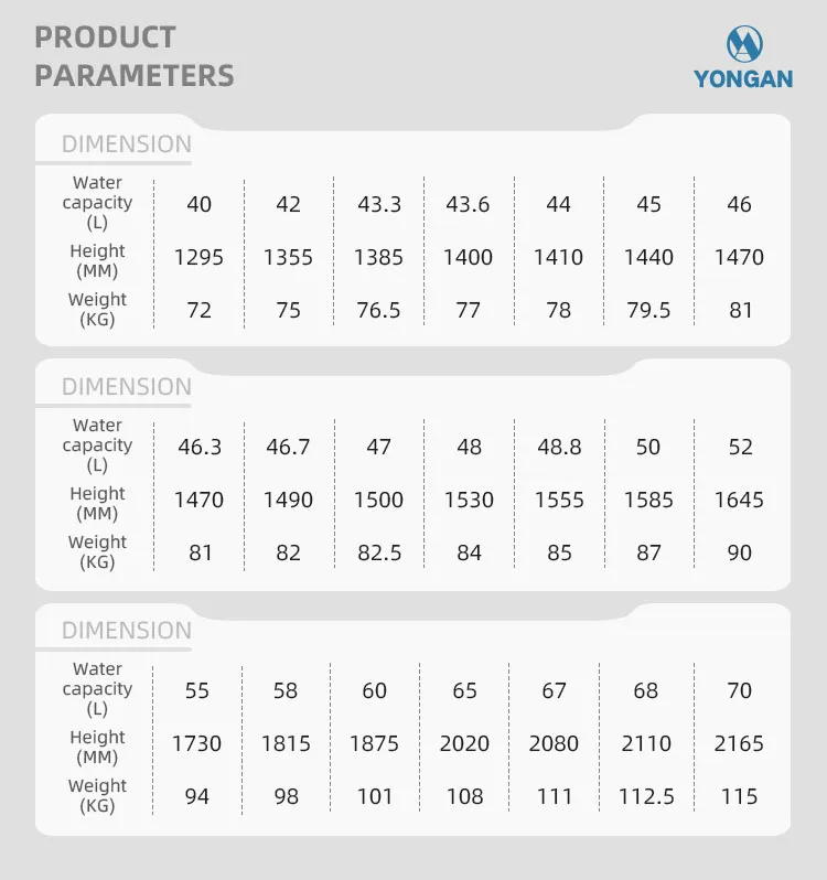 229ММ 20-70Л ИСО Тпед посуда високог притиска бешавни челични мешани гасни цилиндар