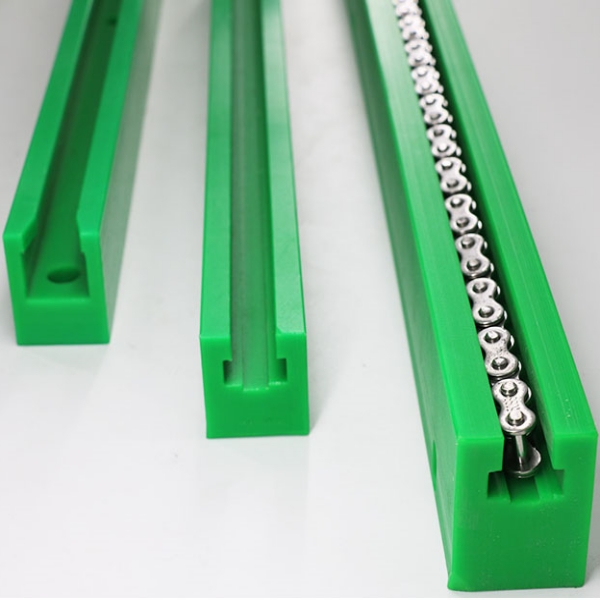 Green UHMWPE Plastic Sliding Conveyor Chain Guides
