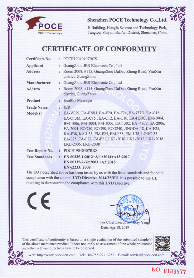 Certificado LVD 1