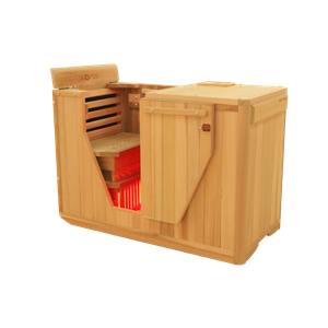 Masseur de vibration sonique demi-maison en bois