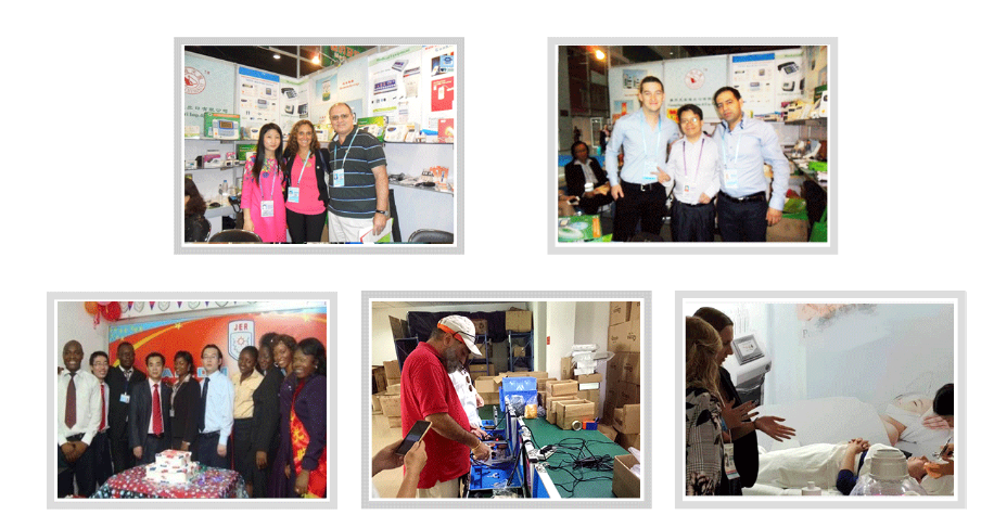 Customer on-site group photo at Jer Electronic Canton Fair