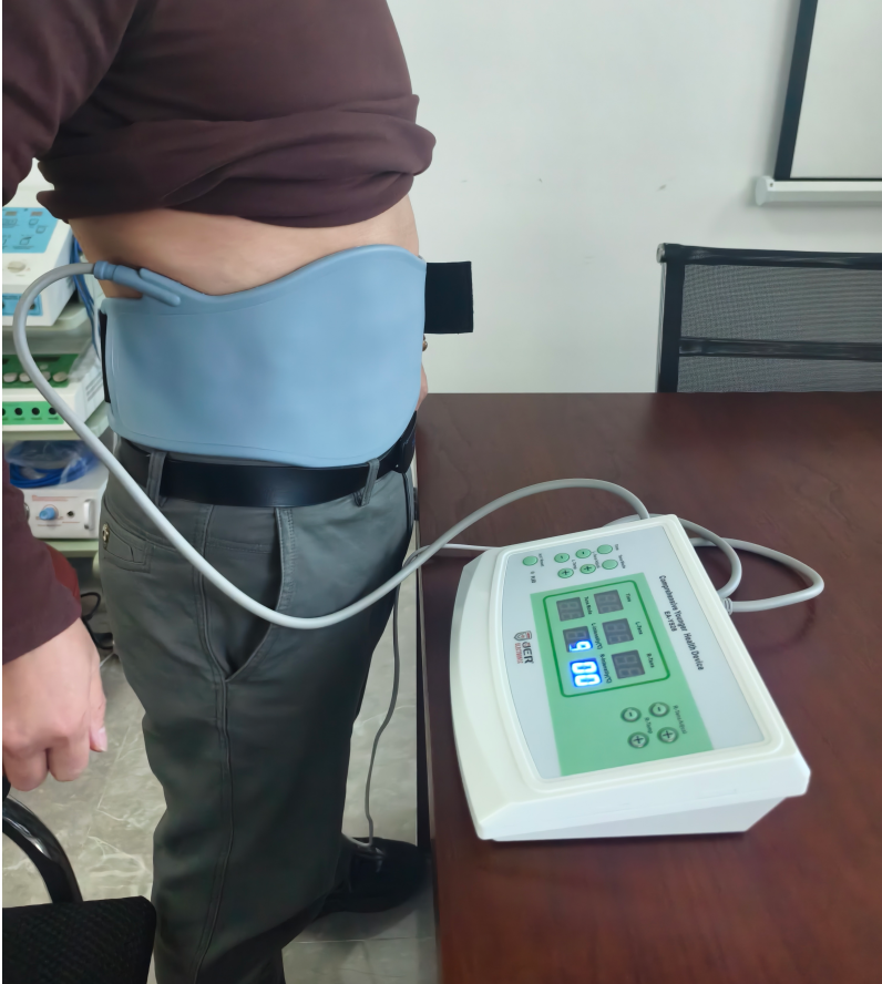 JER New Product 2026 Two Output Port Far Infrared Warm+TENS EMS Pulse Stimulation Massage Weight Loss Belt