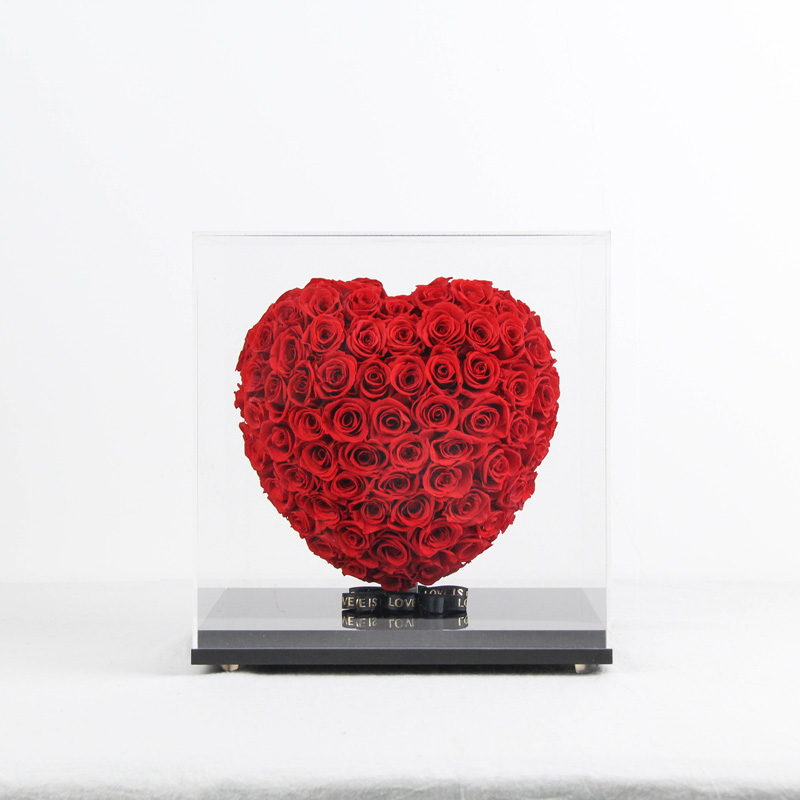 3D preserved rose heart