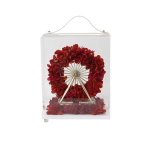 Fiori stabilizzati Ruota panoramica in scatola portatile Rossa
