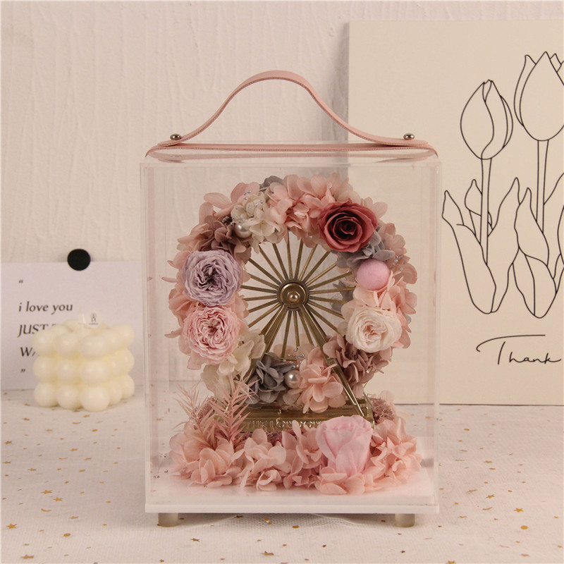 artificial flowers in a box