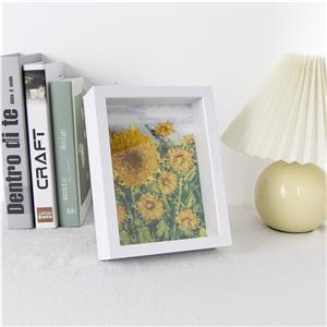Cornice per foto creativa con girasole stabilizzato