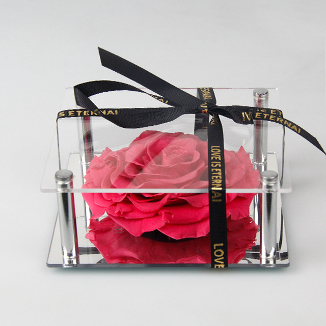 gift rose in acrylic box