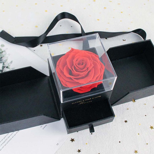 Preserved rose in Jewelry box