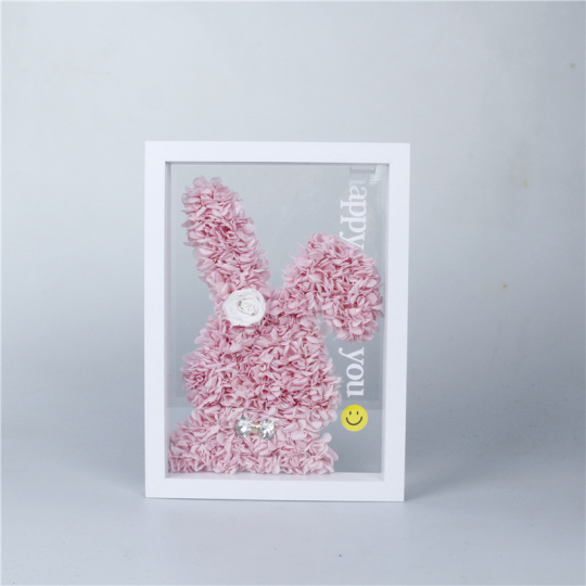 Cornice per foto di coniglio fiore eterno