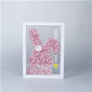 Cadre photo lapin fleur éternelle