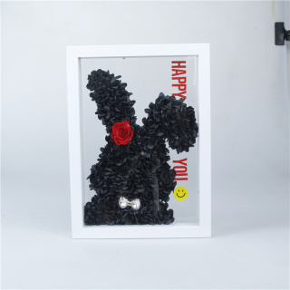 Cadre photo lapin fleur éternelle