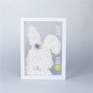 Cadre photo lapin fleur éternelle