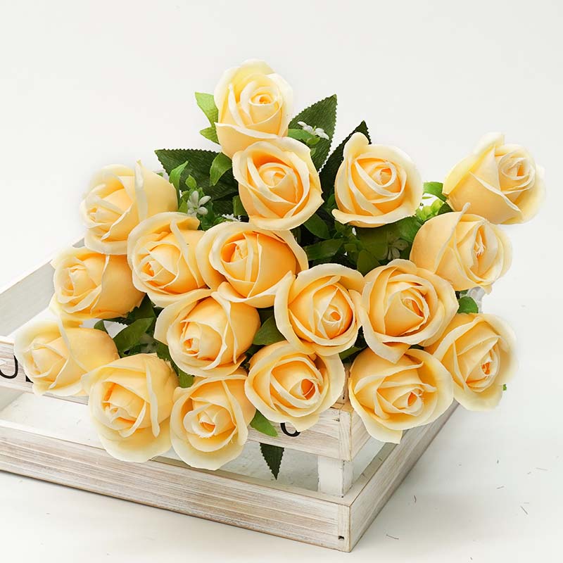 artificial flower silk rose wedding bouquet