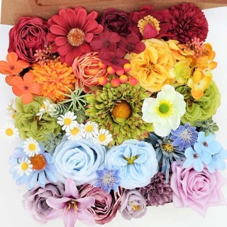 Boîte de bricolage de bouquet de roses artificielles