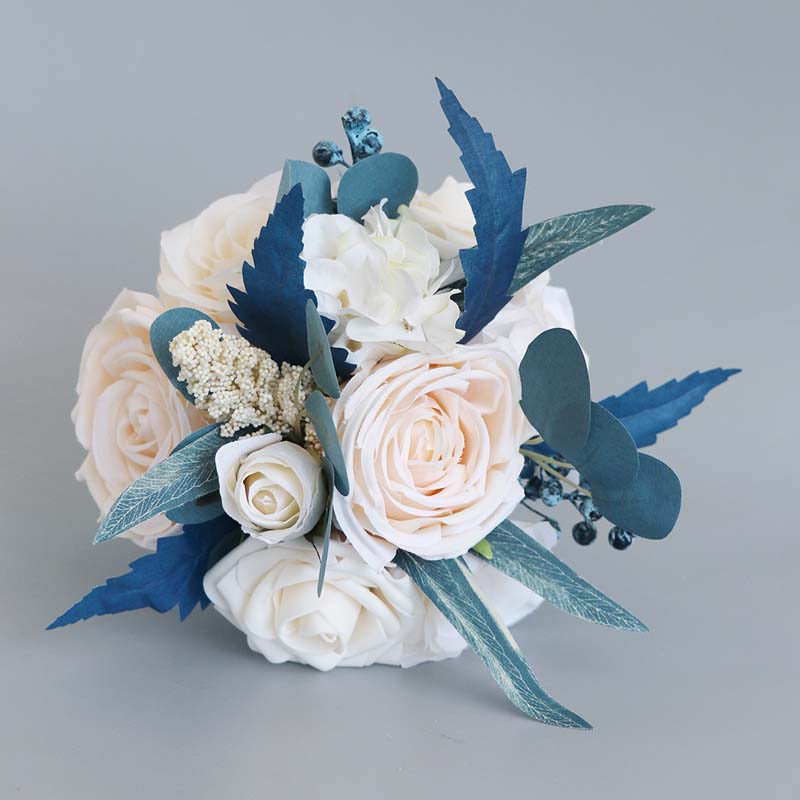 artificial flower silk rose wedding bouquet