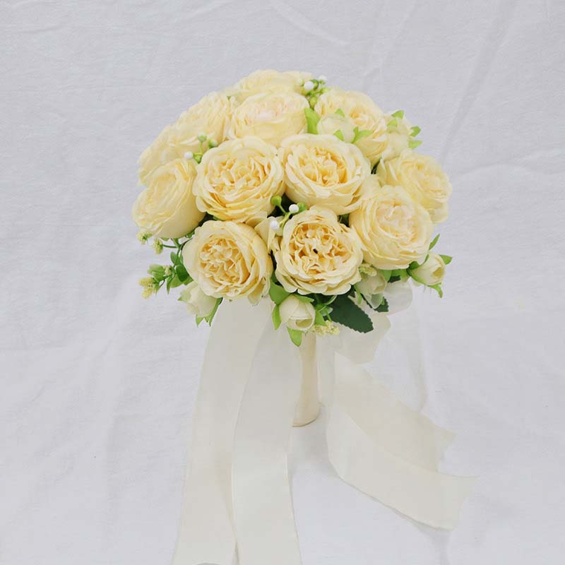 silk rose wedding bouquet