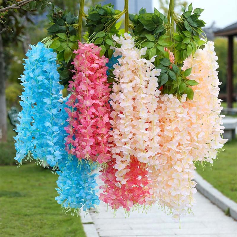 wisteria hanging flowers