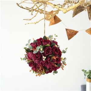 Palla di fiori di peonia artificiale appesa