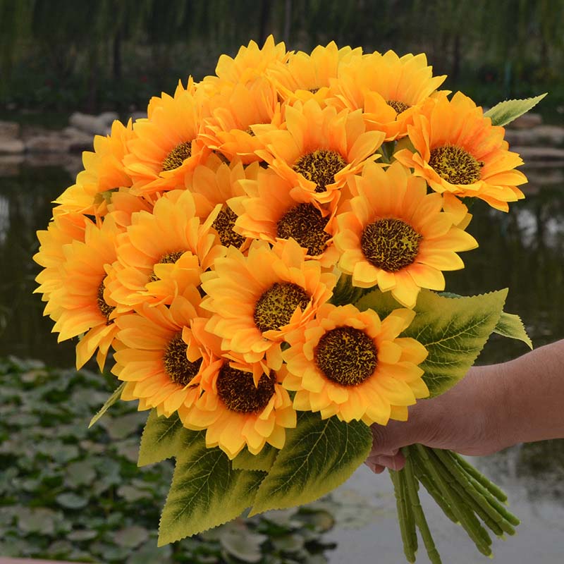 artificial silk sunflower