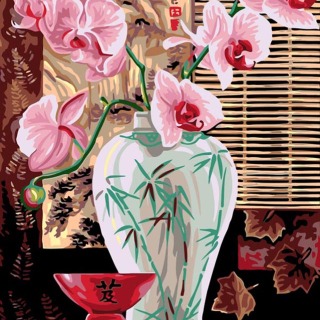 Pittura a olio digitale a tema floreale