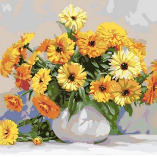 Pittura a olio digitale a tema floreale