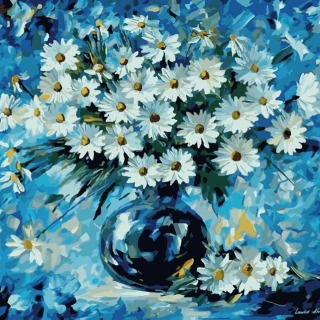 Pittura a olio digitale a tema floreale