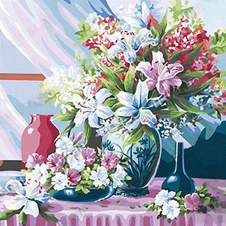 Pittura a olio digitale a tema floreale
