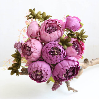 Bouquet di peonie in seta artificiale