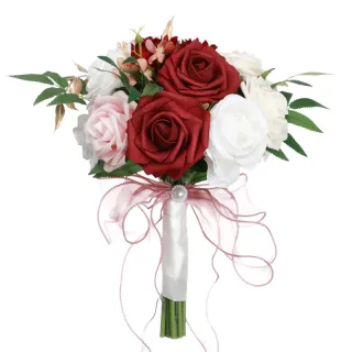 Bouquet da sposa con rose artificiali