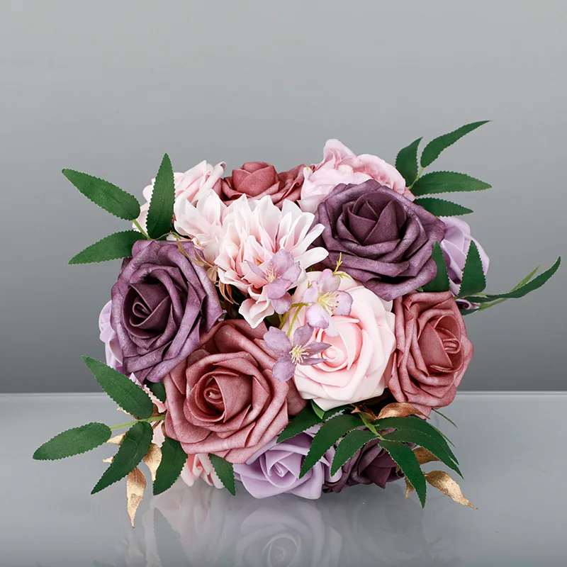 artificial rose wedding bouquet