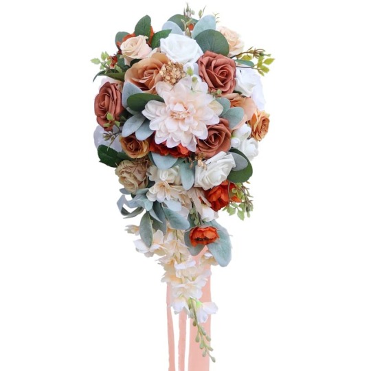 Matrimonio Sposa Azienda Fiori Bouquet Rose Di Seta