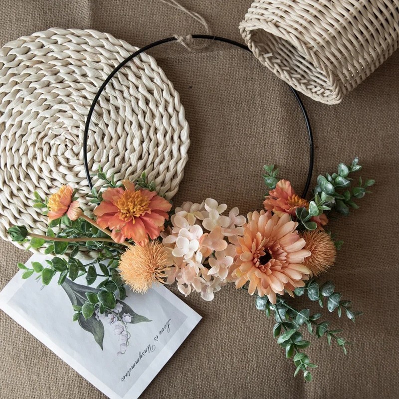 Metal Hanging Hoop Wreath