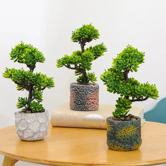 Искусственное растение бонсай маленький подокарпус