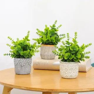 Bonsai Tumbuhan Buatan Rumput Berdaun Kecil