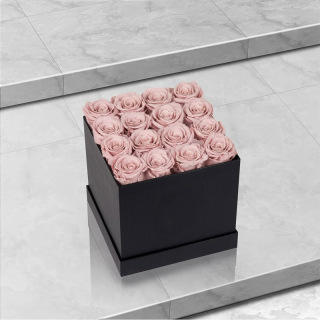 Confezione regalo con 16 teste di fiori stabilizzati