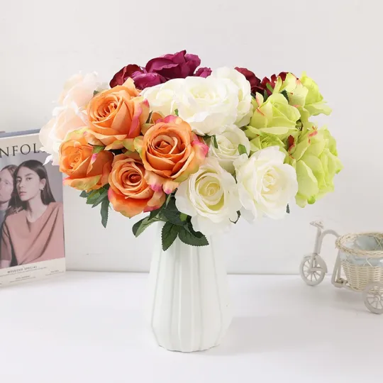 Искусственные розы Уличные шелковые цветы