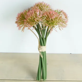 Fleurs artificielles de simulation de pissenlit de boule d’oignon vert