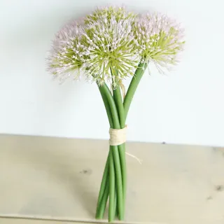 Fleurs artificielles de simulation de pissenlit de boule d’oignon vert