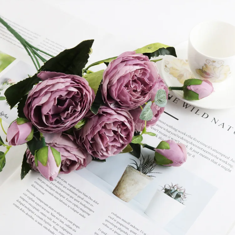 silk peony bouquet