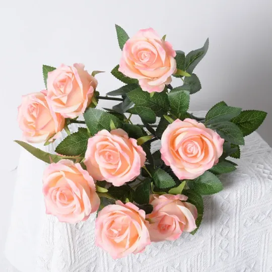 Украшение вечеринки Искусственный букет из 9 головок роз
