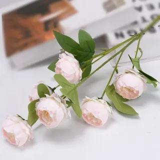 Decorazioni per tavoli Fiori artificiali 6 teste Rosa di seta