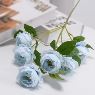 Decorazioni per tavoli Fiori artificiali 6 teste Rosa di seta
