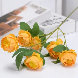 Decorazioni per tavoli Fiori artificiali 6 teste Rosa di seta