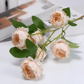 Decorazioni per tavoli Fiori artificiali 6 teste Rosa di seta