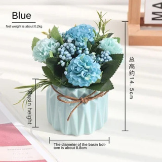 Fiori di ornamenti in vaso di ortensie artificiali nordiche