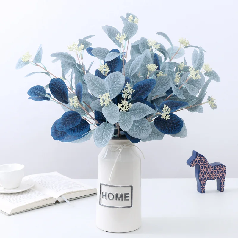 Foglie di eucalipto artificiale decorative
