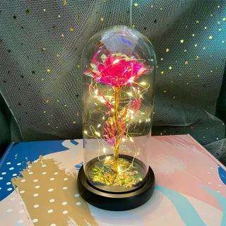 Bunga Plastik Tiruan Terpesona 24K Golden Foil Rose